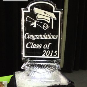 Cap and Diploma Ice Sculpture