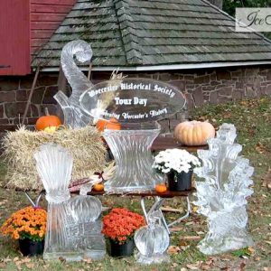 Fall Theme Display Live Ice Carving Exhibition