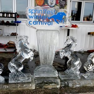Laurel Park SprintFest Theme Live Ice Carving Exhibition