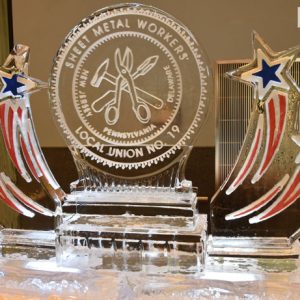 Sheet Metal Workers Union Ice Sculpture