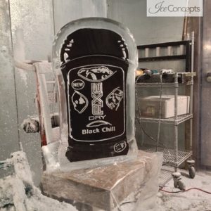 Axe Brand Campaign Ice Carving - 20” x 40”, 2 sided, 1.5 Blocks