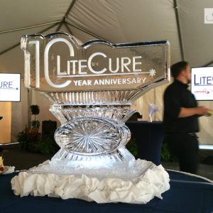 LiteCure Logo Ice Sculpture