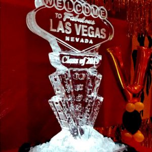 Welcome to Las Vegas Ice Sculpture - 35” x 55”, 2 Blocks