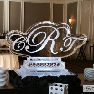 Wedding Monogram Ice Carving